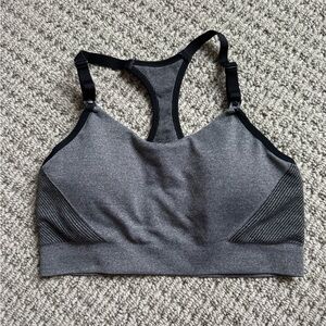 Gray Racerback Nursing Sports Bra